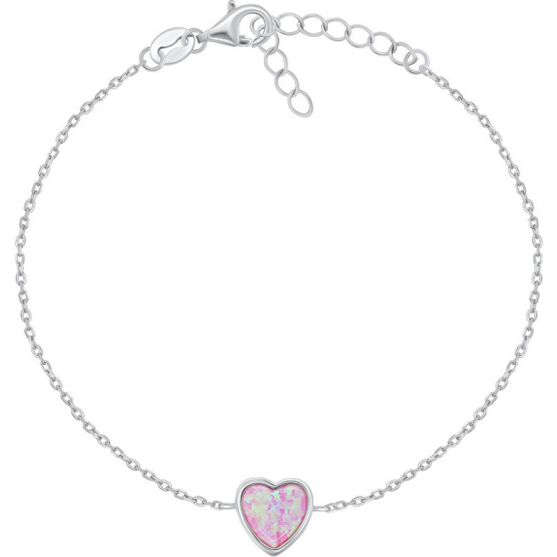 Minimalist silver bracelet Heart BRC123WP