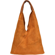 Women's leather Hobo handbag AL 8166 Cognac