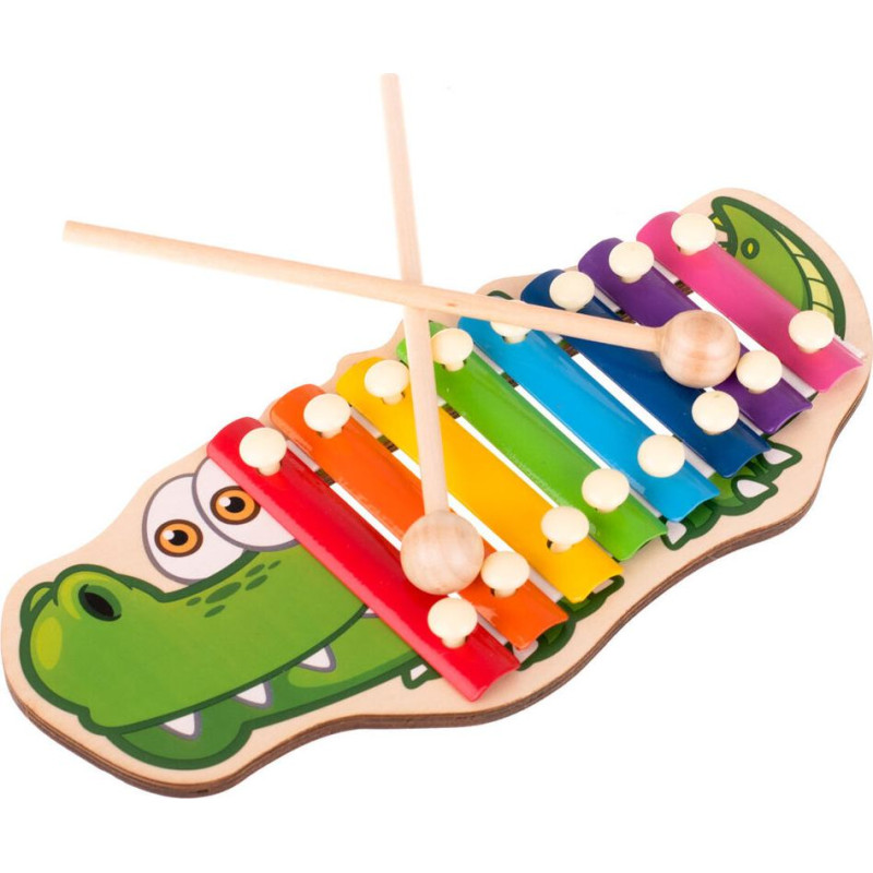 Krāsainas koka šķīvītes krokodilam bērniem