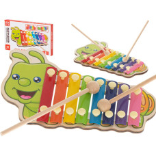 Krāsainas koka šķīvītes bērnu kāpurķēdei