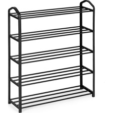 Modernhome Metal shoe rack, 5 shelves, 15 pairs of shoes, black ModernHome