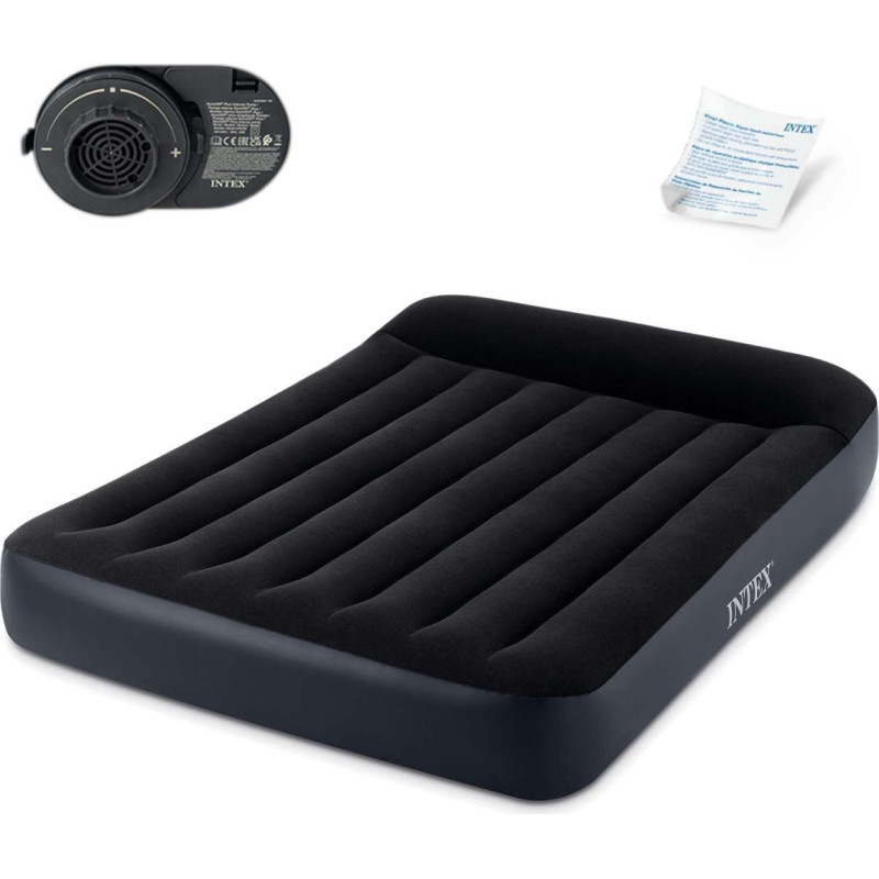 Intex Inflatable Mattress 203x152 cm with Pump Velour Bed Intex 64150ND