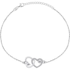 Romantic silver bracelet with zircons BRC32W