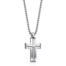 Men´s steel necklace Cross N1000508