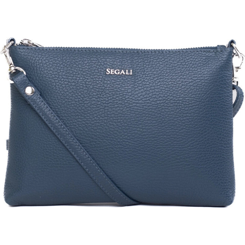 Dámská kožená crossbody kabelka A6C navy blue
