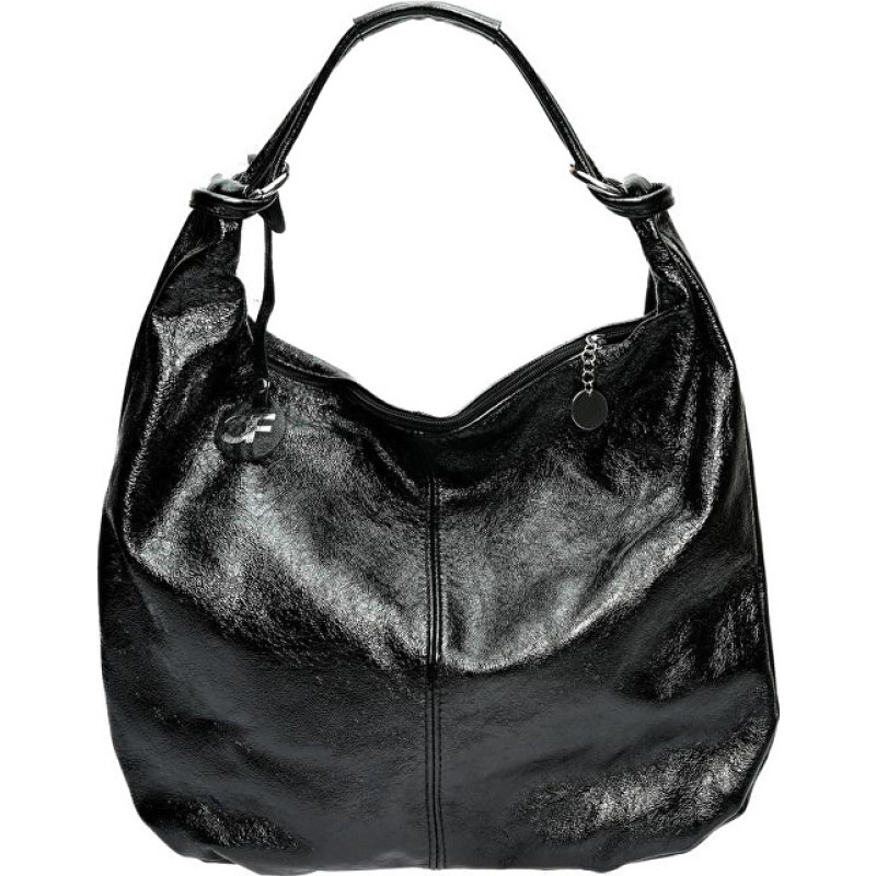 Women's leather Hobo handbag CF8159 Nero