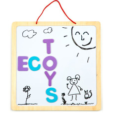 Ecotoys Educational magnetic chalk blackboard with letters 3in1