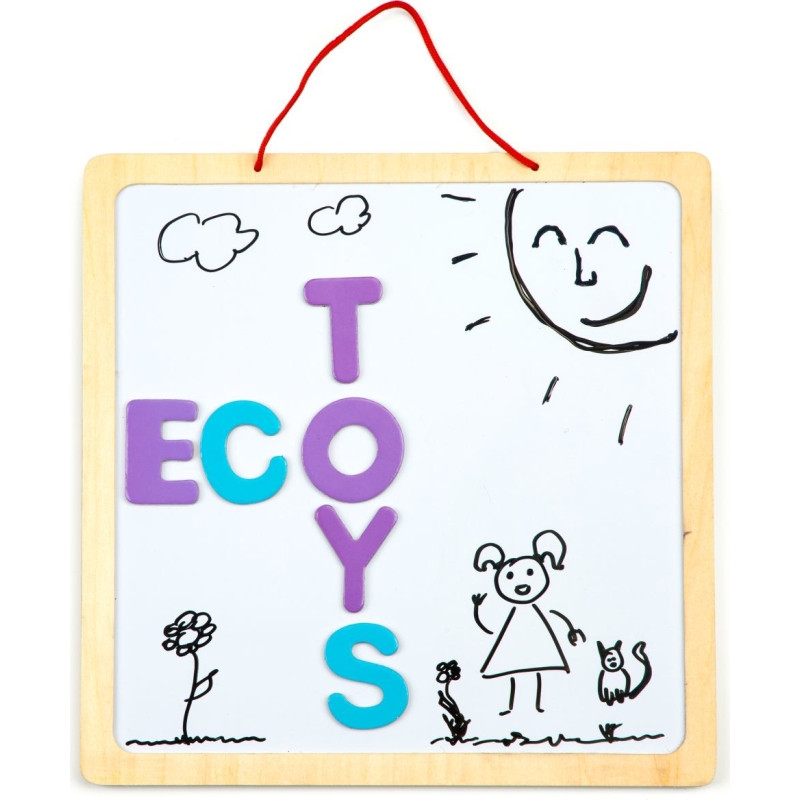 Ecotoys Educational magnetic chalk blackboard with letters 3in1