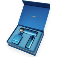 Al Haramain Amber Oud Aqua Dubai D&aacute;rkov&aacute; sada Extrait de Parfum 75 ml, Extrait de Parfum 30 ml a tělov&yacute; z&aacute;voj 250 ml