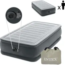Intex Single Air Mattress 191x99 cm with Pump INTEX DELUXE 64412ND