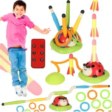 Sporta veiklības spēle bērniem lēkšana pa virvi mērķa metiens ladybird launcher 3in1