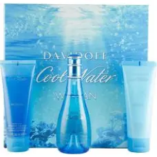 Davidoff Cool Water Woman Great Gift Set EDT 100 ml body lotion 75 ml Cool Water and Cool Water Shower Gel 75 ml
