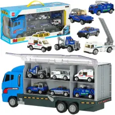 Transportera kravas automašīna TIR palaidējs + metāla automašīnas policija