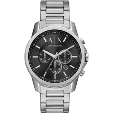 Vīriešu pulkstenis Armani Exchange Kvarca hronogrāfs Nerūsējošā tērauda aproce Sudrabs AX1720