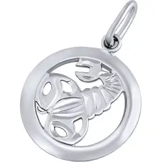 Silvego Sudraba kulons zodiaka zīme Skorpions - apaļš SILVEGOB10283S11 sSL3832