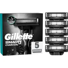 GILLETTE Mach3 ogļu 5 gab.