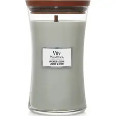 WoodWick aromātiskā svece Lavanda & Ciedrs, 609 g