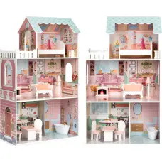 Ecotoys Large Dollhouse with Furniture Set ECOTOYS