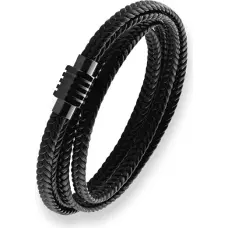 Modern men´s leather bracelet Leather VABOB011