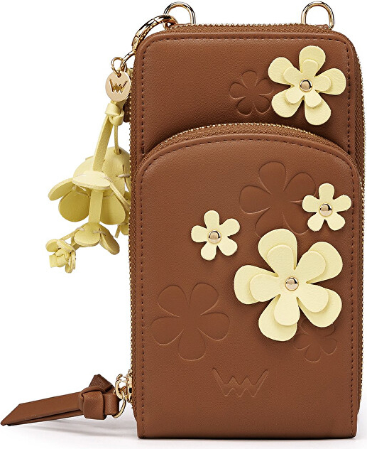 Women`s crossbody wallet Daisy Glow Brown
