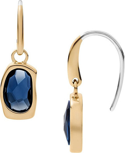 Charming gold-plated earrings Sofie Sea Glass