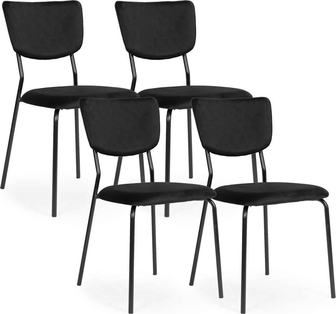 Modernhome Set of 4 Velvet Chairs