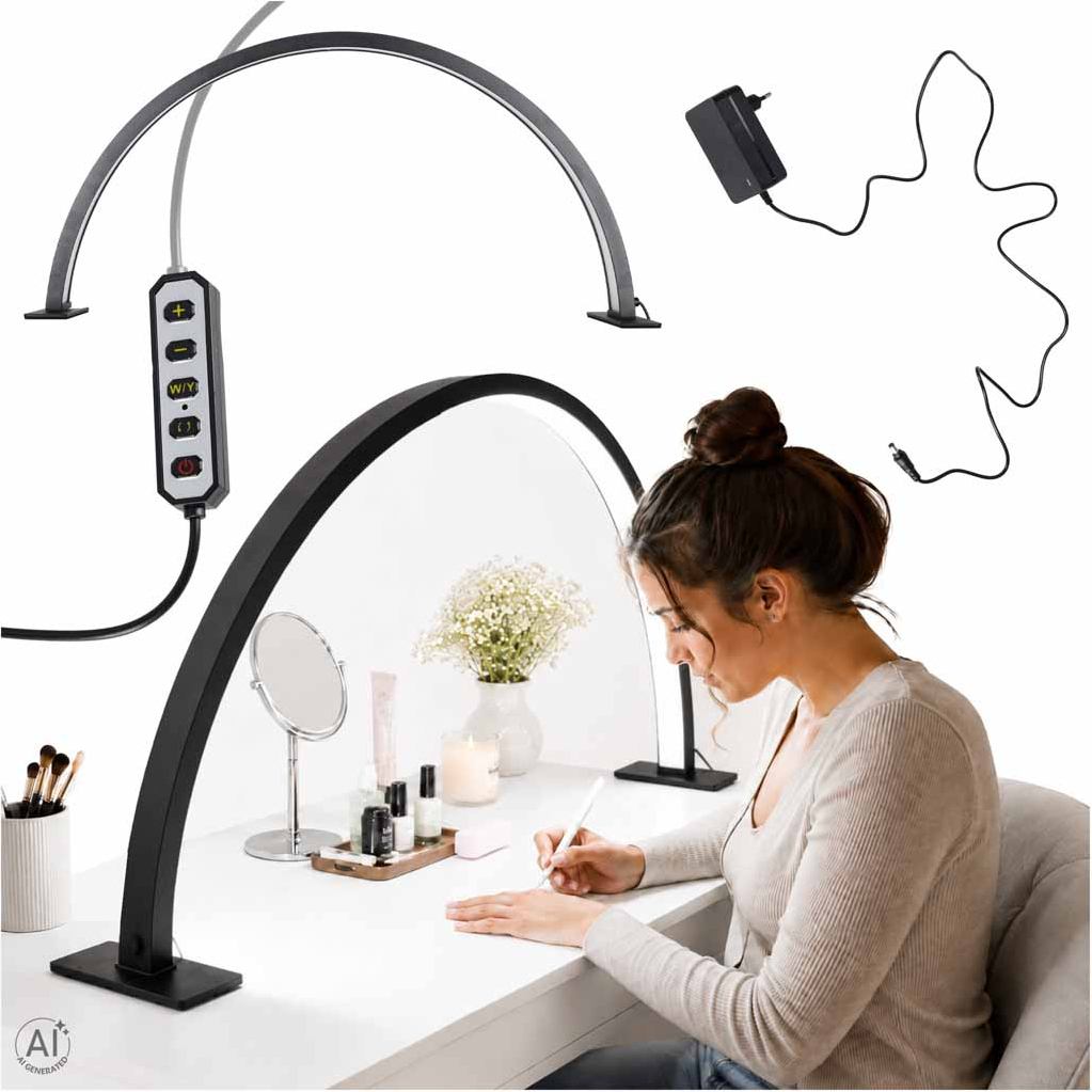 Lampa kosmetyczna LED bezcieniowa biurkowa do