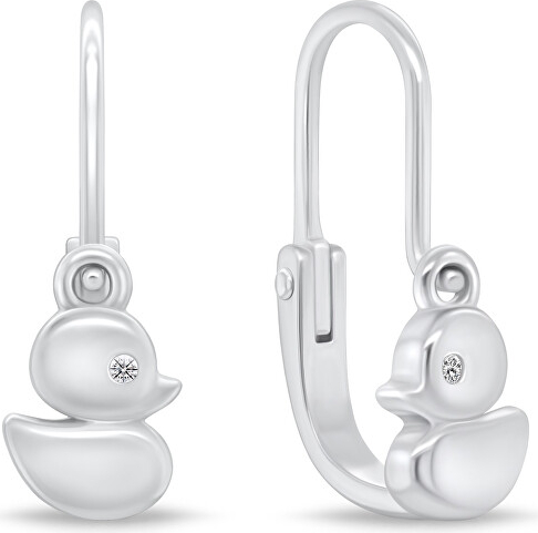 Playful silver earrings Ducklings EA186W