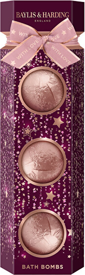 Gift set of sparkling bath balls