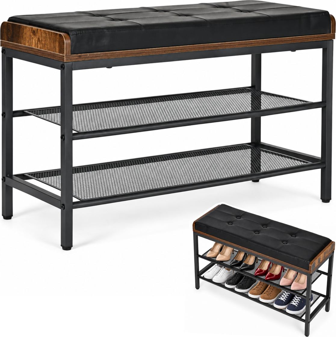 Modernhome Szafka na buty z pikowanym