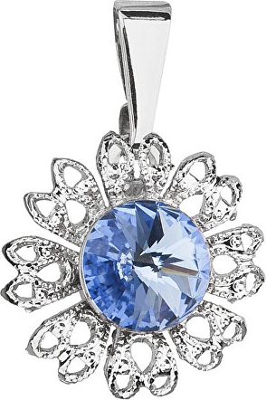 Sparkling pendant with blue Swarovski crystal