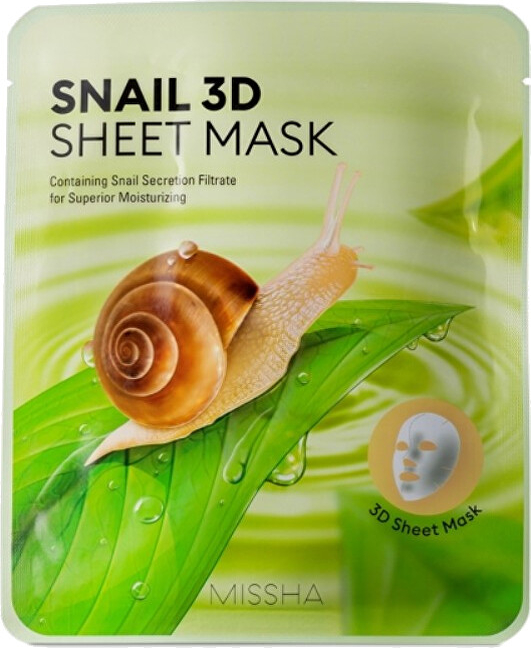 Hydrating face mask with snail extract