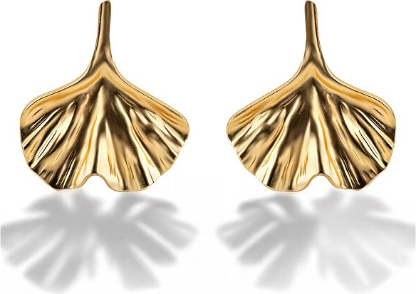 Unique gold-plated earrings Leaves Juliette EWE250212G