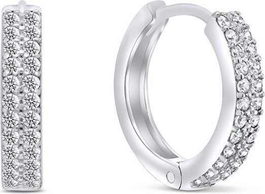 Timeless round earrings made of silver