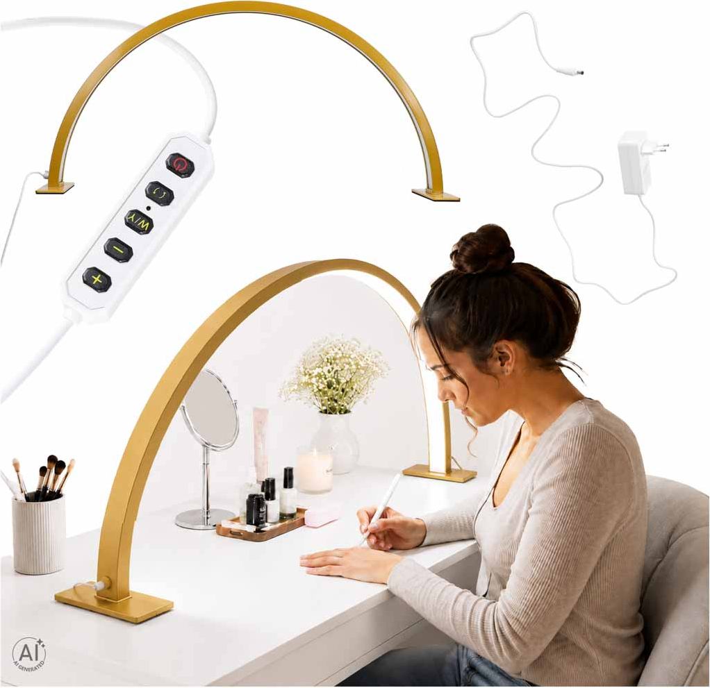 Lampa kosmetyczna LED bezcieniowa biurkowa do