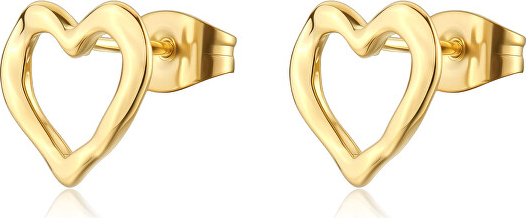 Luxury gold-plated heart-shaped earrings Emotion SMO22