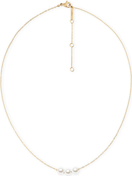 Gold-plated necklace with Swarovski pearls Pearl