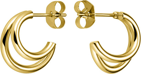 Gold-plated Double Hoop Essentials Hoop Earrings