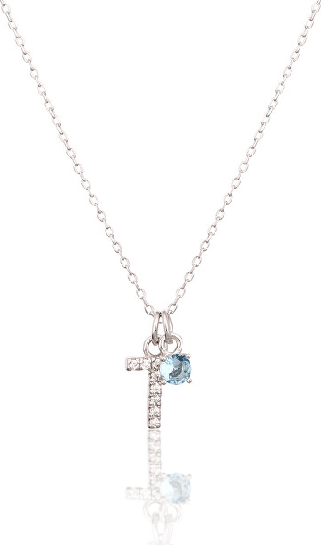 Dainty Silver "T" Necklace with